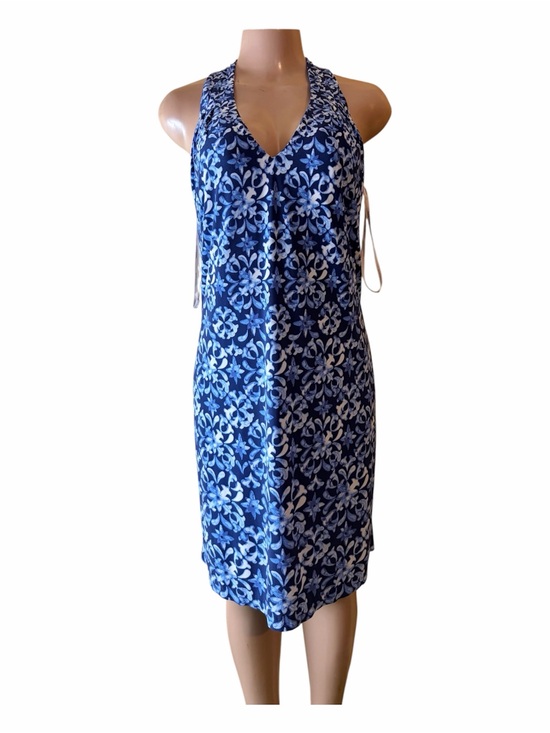 Tommy Bahama Dresses & Skirts - Tommy Bahama Navy and White Floral Halter Swim Cover-Up